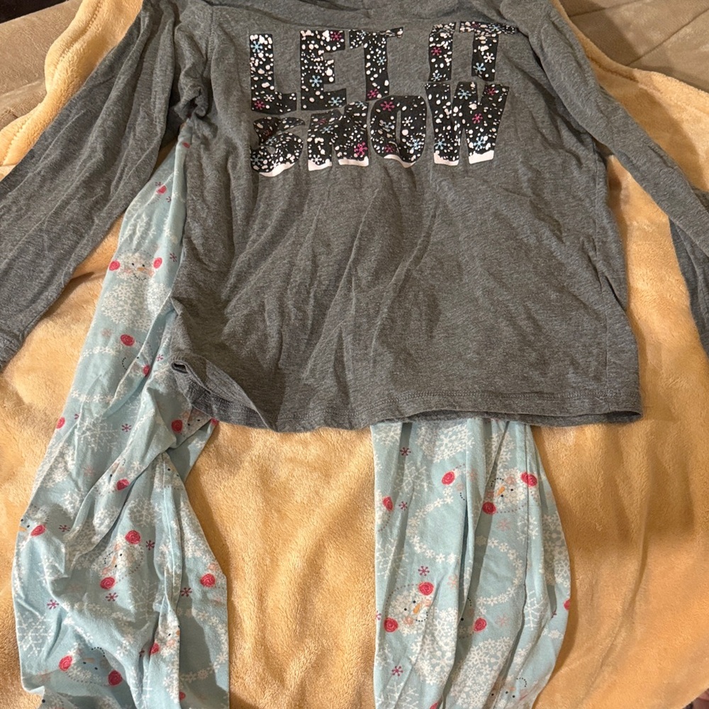 Joe Boxer Gray 'Let It Snow' Graphic Top and Pants